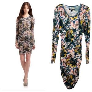 Elizabeth And James Gosling Ruched Mesh Dress.